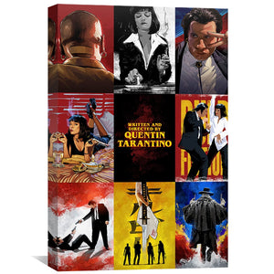 PF Tarantino Mashup 1 Canvas Art Clock Canvas