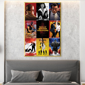 PF Tarantino Mashup 1 Canvas Art Clock Canvas