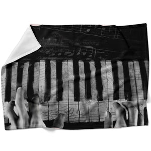 Piano Symphony Blanket Blanket 75 x 100cm Clock Canvas