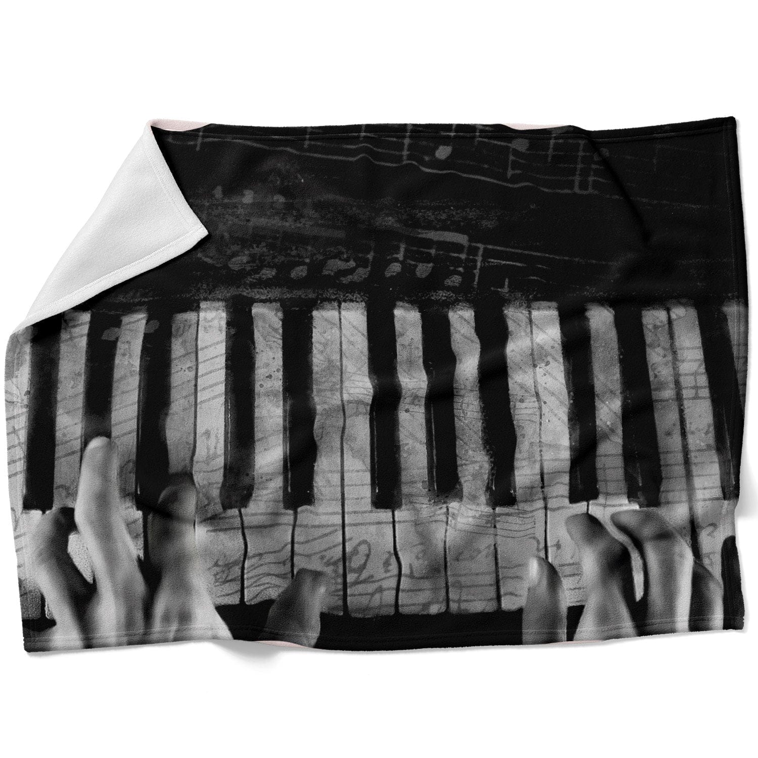 Piano Symphony Blanket Blanket Clock Canvas