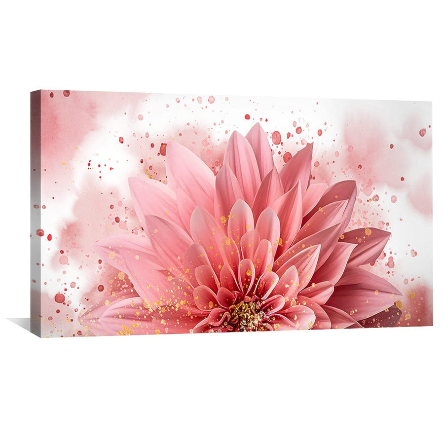 Pink Bloom Canvas Art Clock Canvas