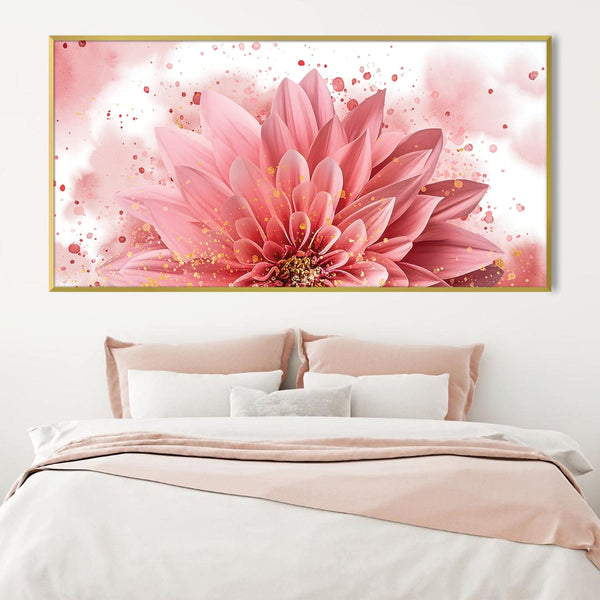 Pink Bloom Canvas Art Clock Canvas