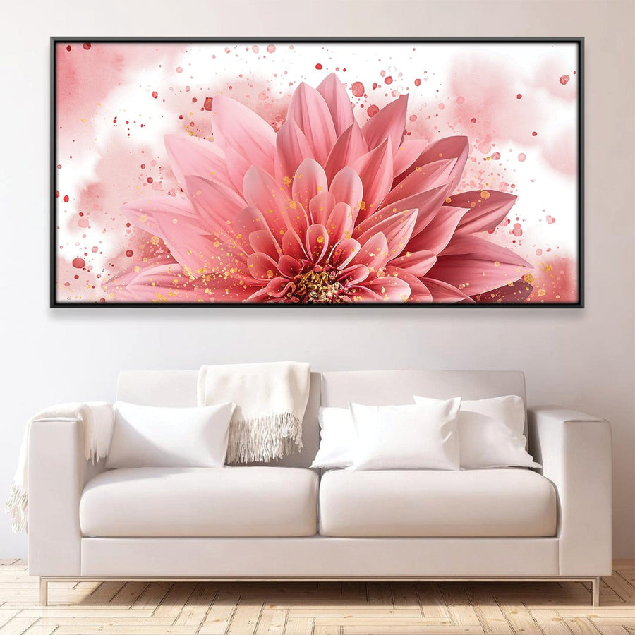Pink Bloom Canvas Art Clock Canvas