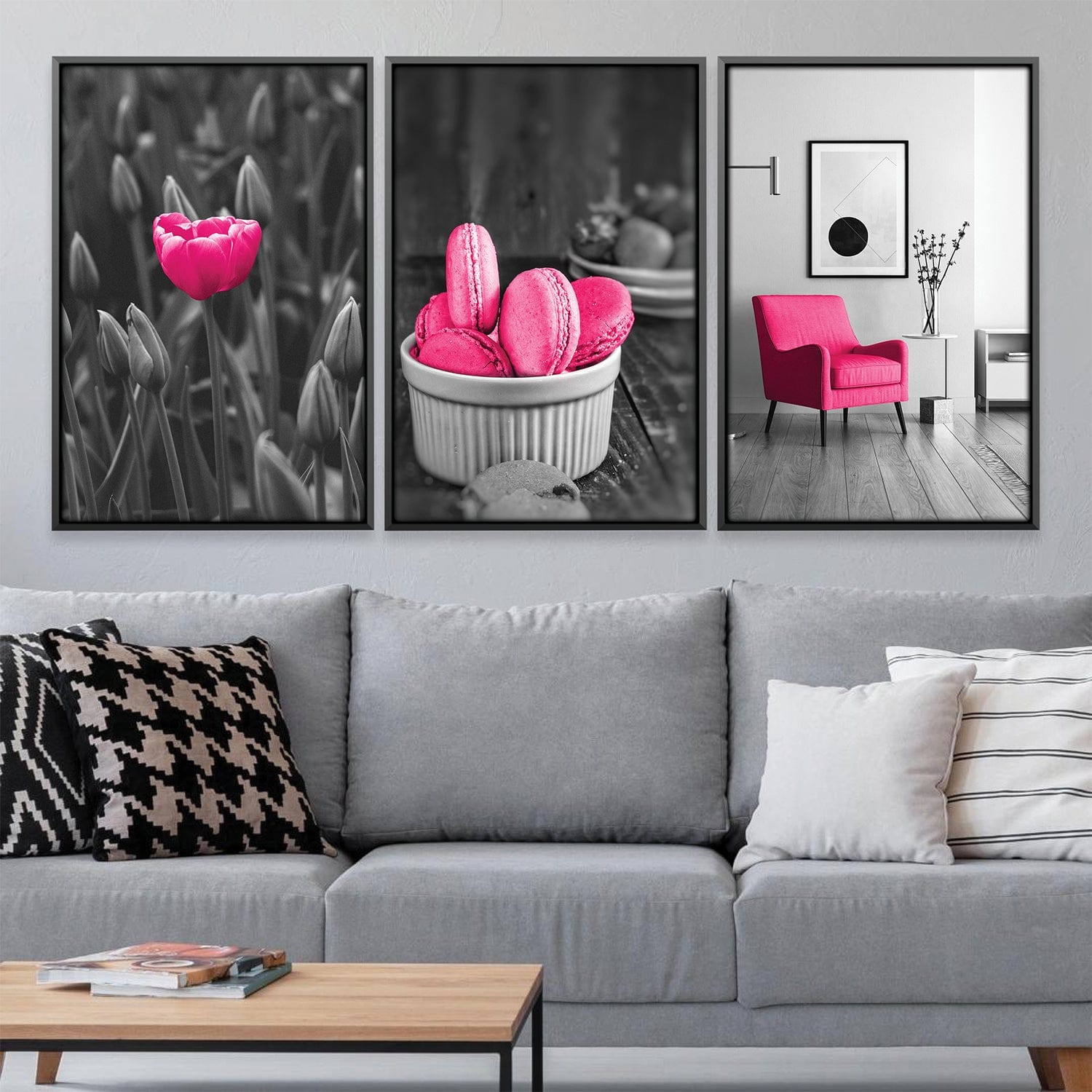 Pink Elegance Canvas Art Clock Canvas