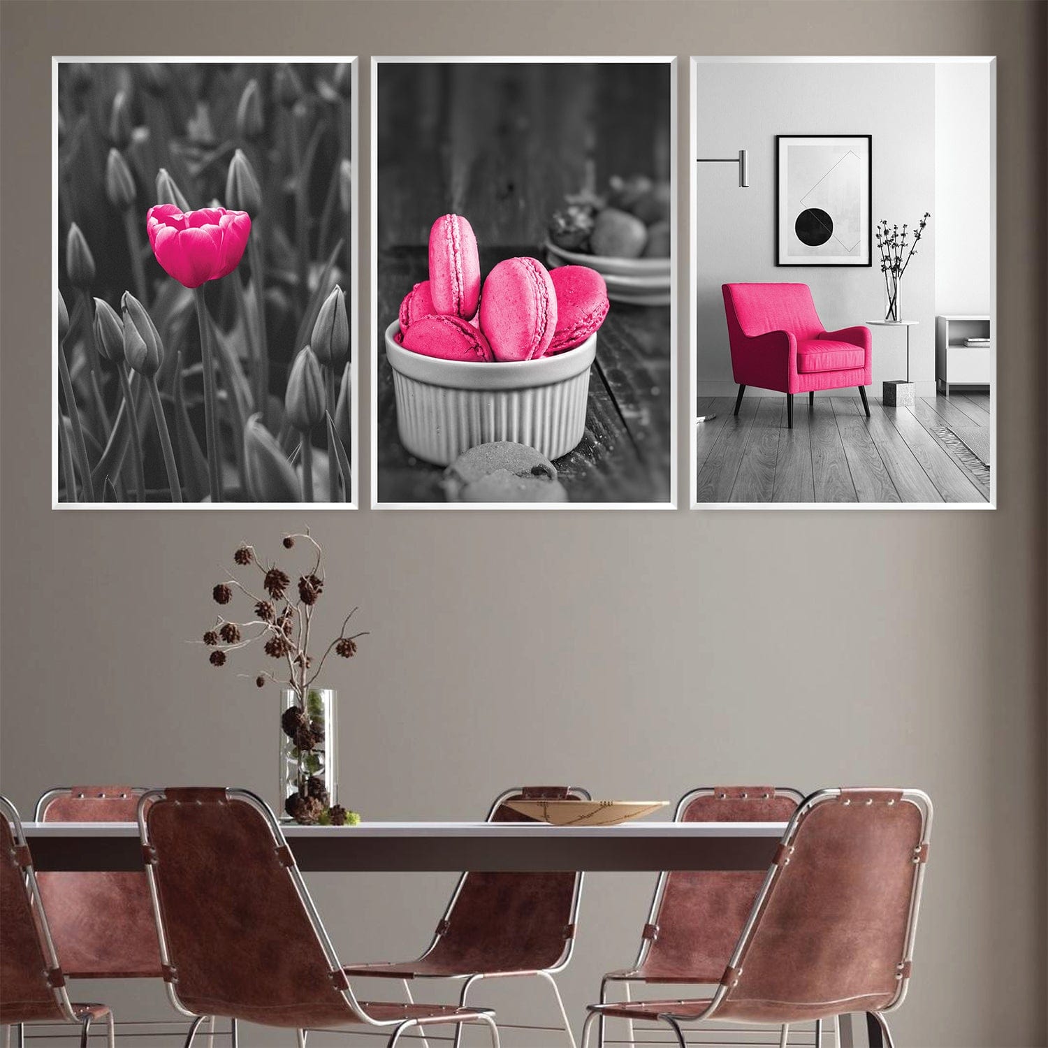 Pink Elegance Canvas Art Clock Canvas