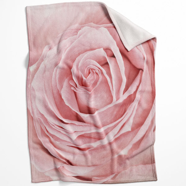 Pink Flower Blanket Blanket 75 x 100cm Clock Canvas
