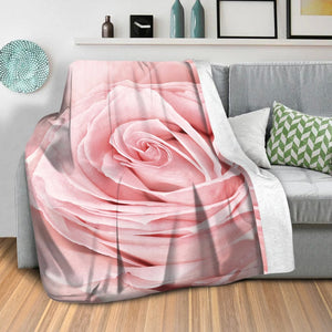 Pink Flower Blanket Blanket Clock Canvas