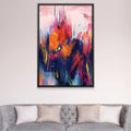 Pointed Colors Canvas Art Clock Canvas