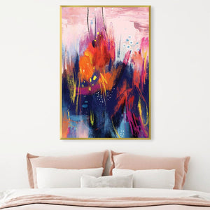 Pointed Colors Canvas Art Clock Canvas