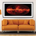 Polarized Dust Milky Way Canvas Art 20 x 10in / Canvas Clock Canvas
