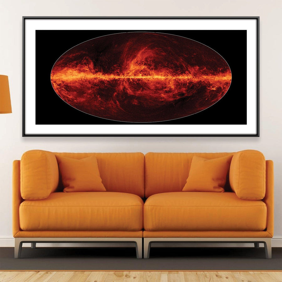 Polarized Dust Milky Way Canvas Art 20 x 10in / Canvas Clock Canvas