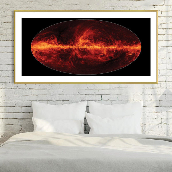 Polarized Dust Milky Way Canvas Art Clock Canvas