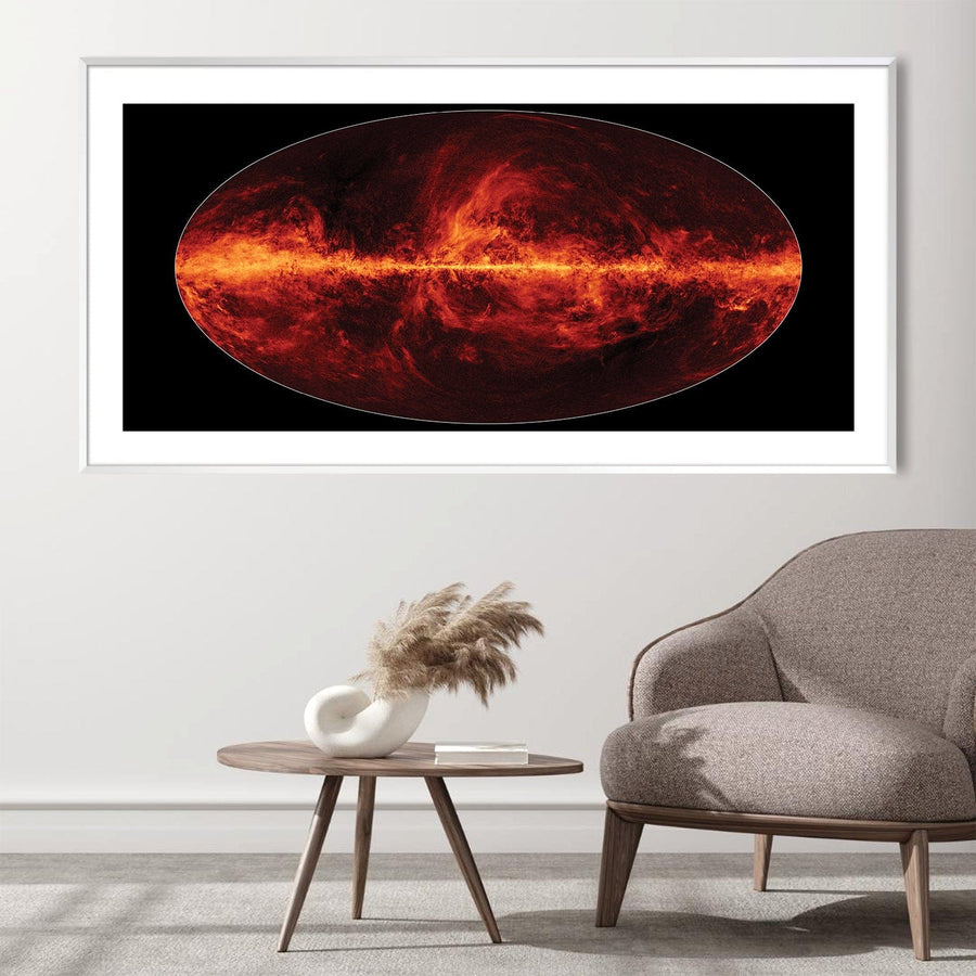 Polarized Dust Milky Way Canvas Art Clock Canvas
