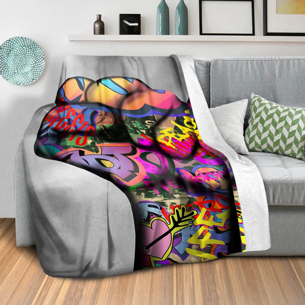 Power Fist Blanket Blanket Clock Canvas