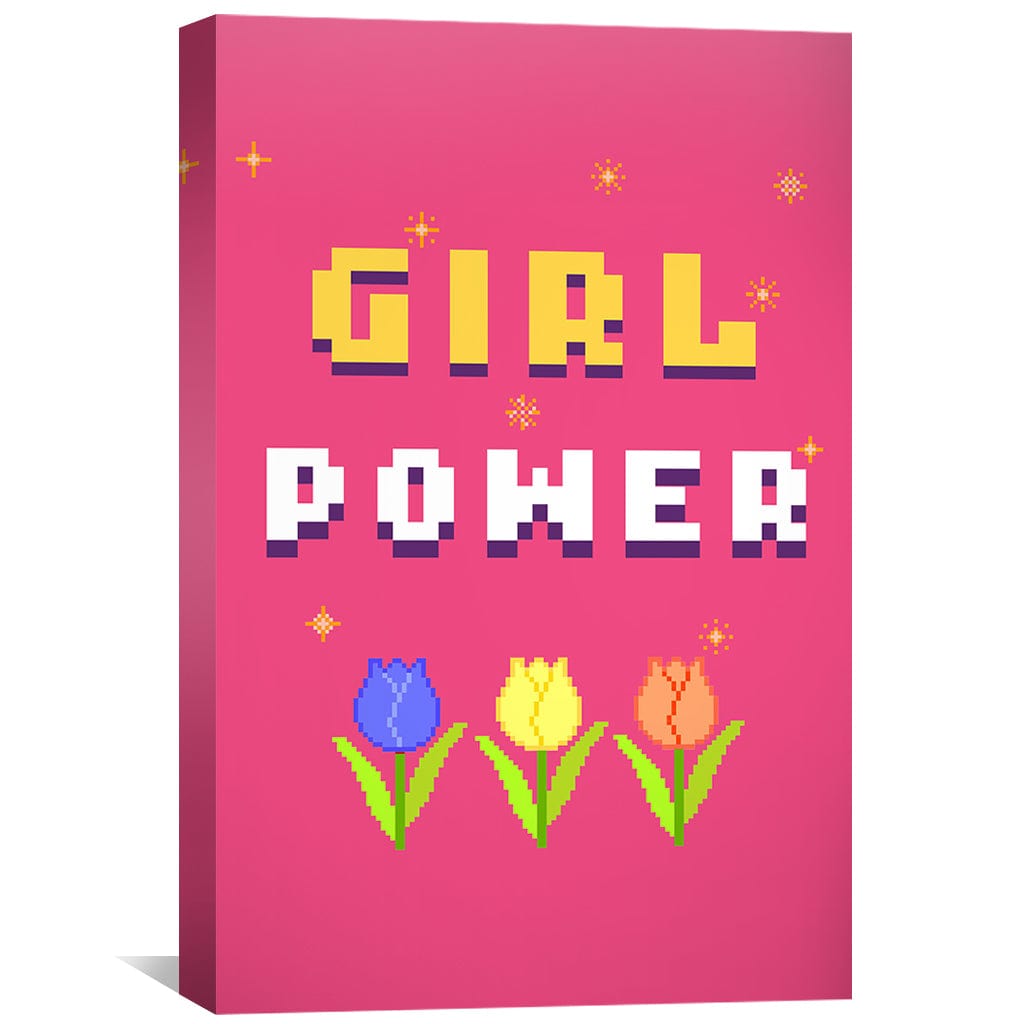 Power Pixels Canvas Art Clock Canvas