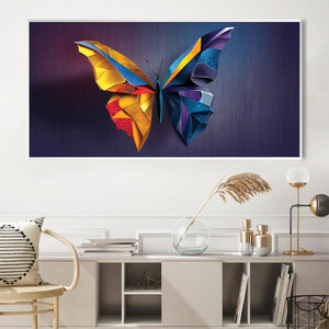 Prismatic Butterfly Canvas Art Clock Canvas