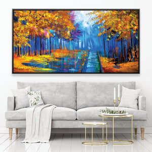 Prismatic Pathway Canvas Art 20 x 10in / Canvas Clock Canvas