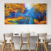 Prismatic Pathway Canvas Art Clock Canvas