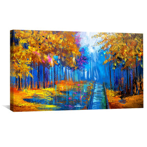 Prismatic Pathway Canvas Art Clock Canvas