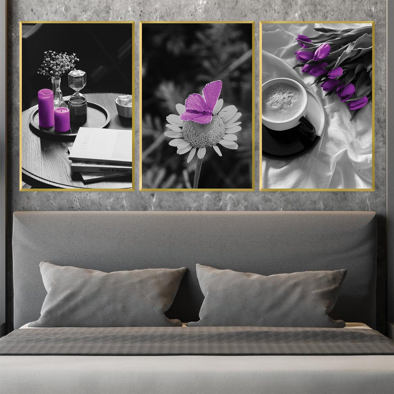 Purple Vibrance Canvas Art Clock Canvas