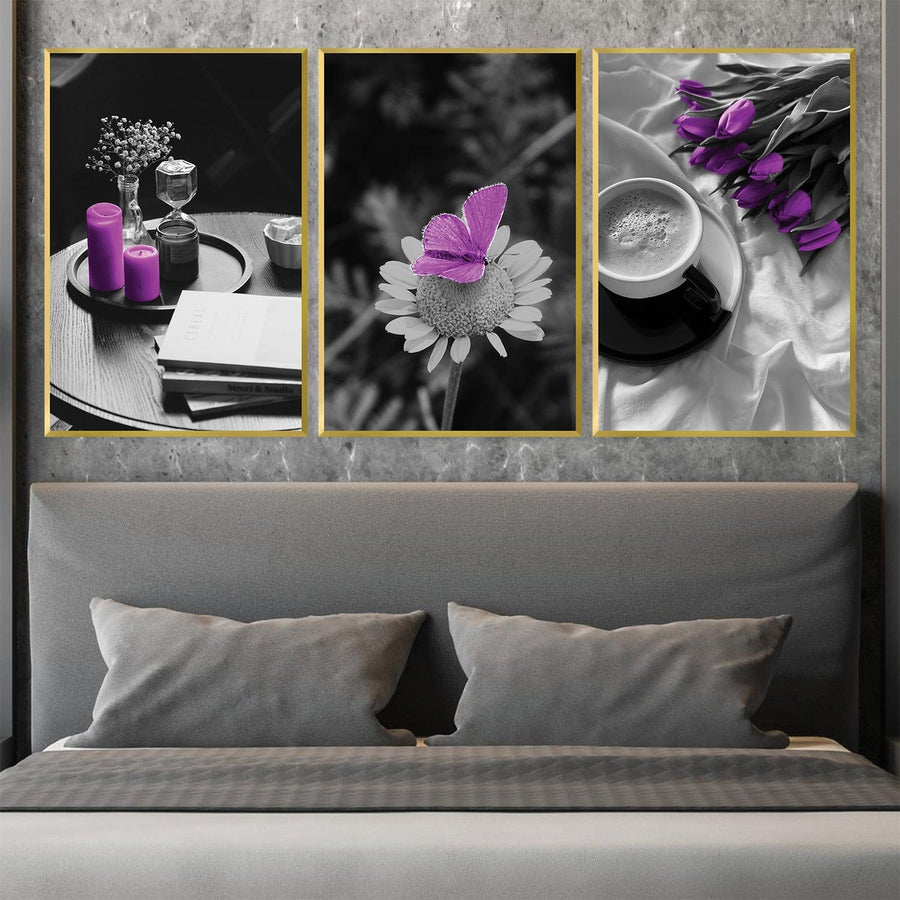 Purple Vibrance Canvas Art Clock Canvas