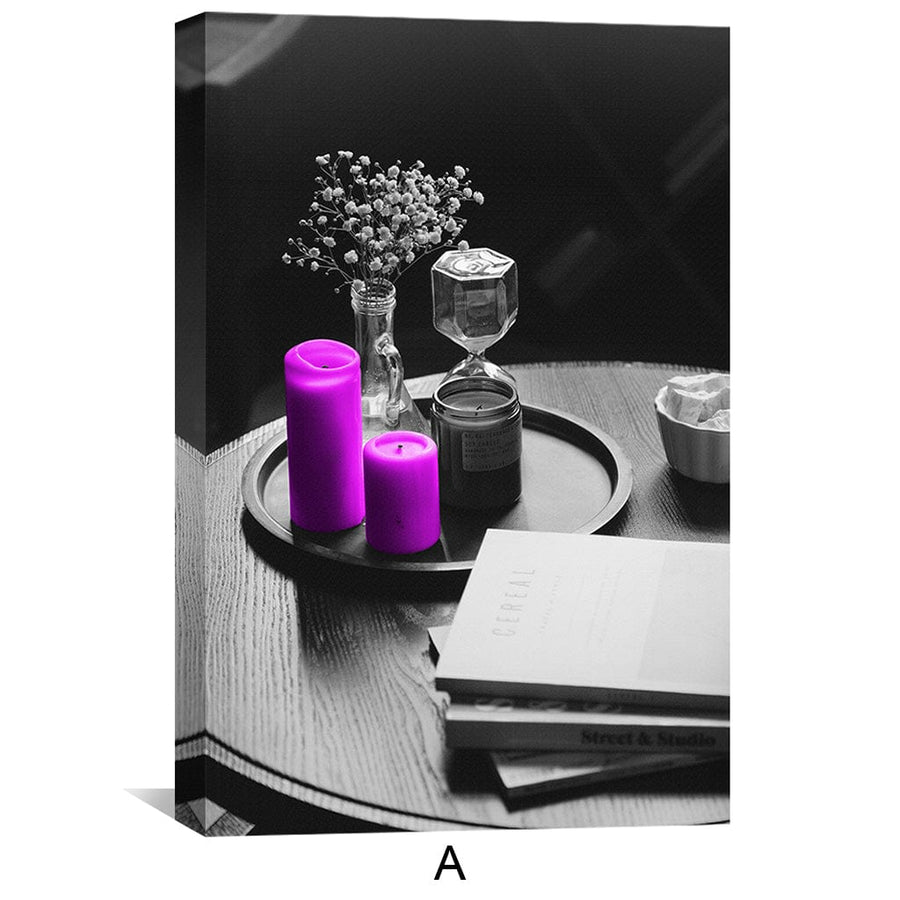 Purple Vibrance Canvas Art Clock Canvas