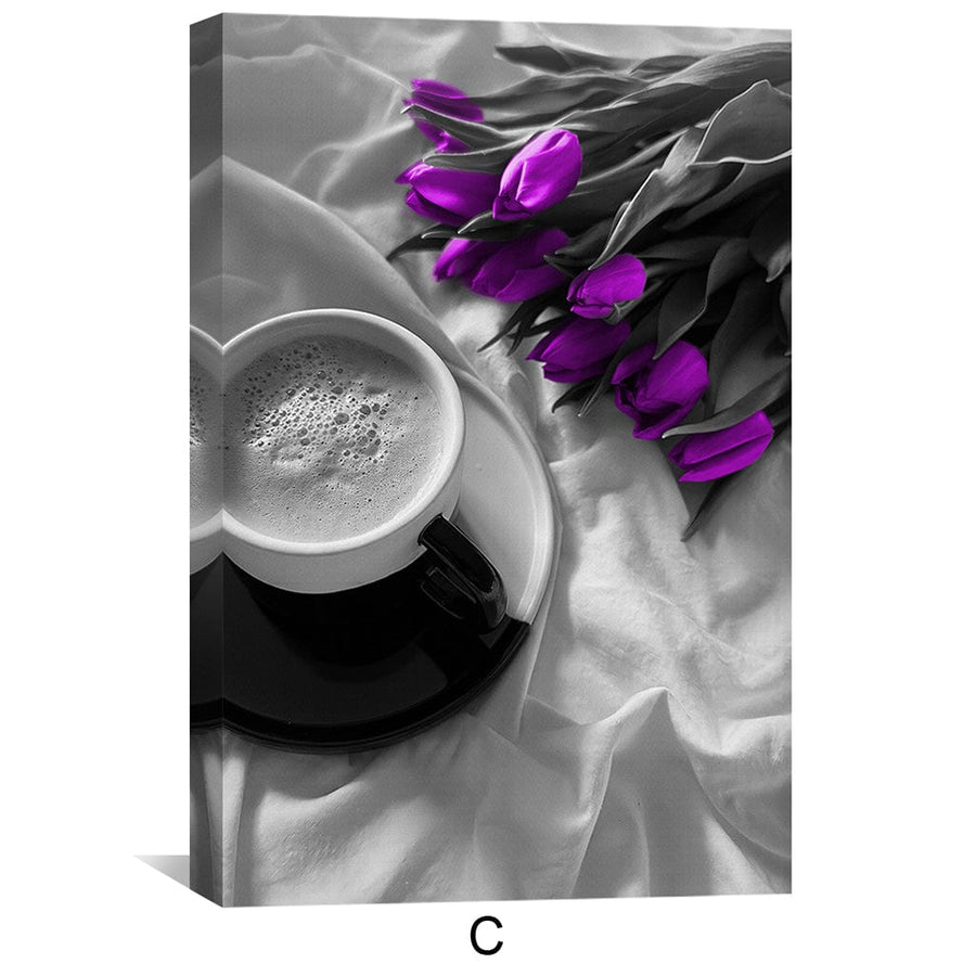 Purple Vibrance Canvas Art Clock Canvas