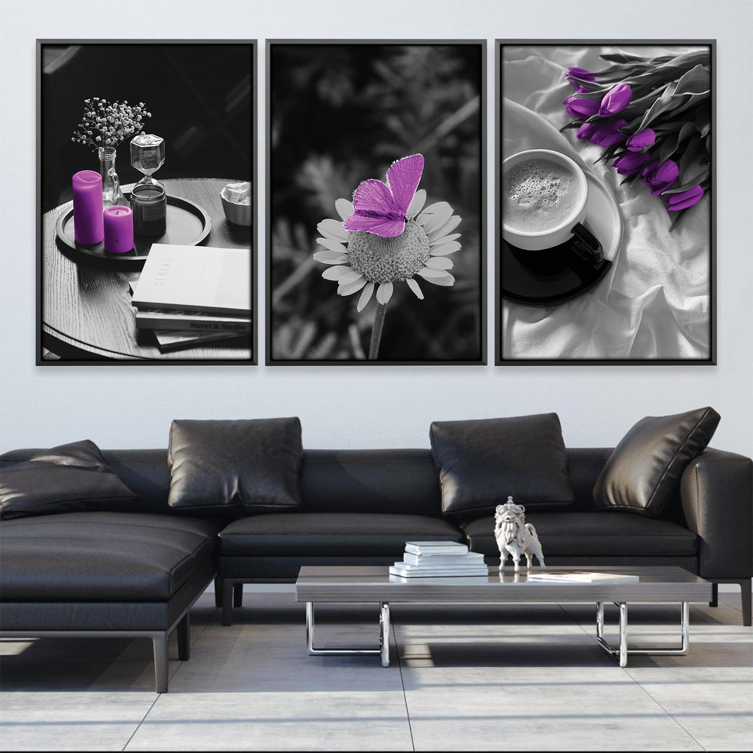 Purple Vibrance Canvas Art Clock Canvas