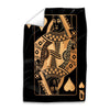 Queen Of Hearts Gold Easy Build Frame Art Fabric Print Only / 24 x 36in Clock Canvas