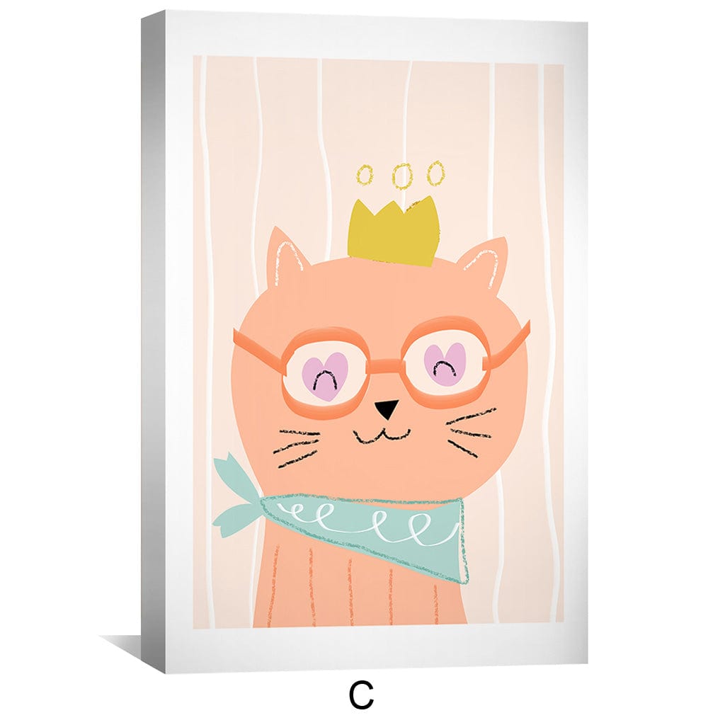 Quirky Companions Canvas Art C / 12 x 18in / Canvas Clock Canvas