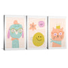 Quirky Companions Canvas Art Clock Canvas