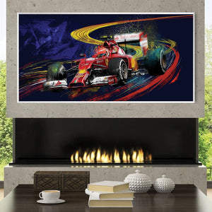 Race Speed Canvas Art Clock Canvas