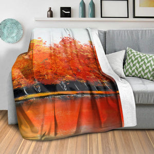Rainbow Forest Blanket Blanket Clock Canvas