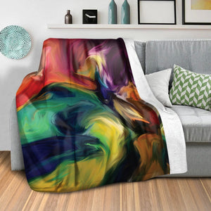 Rainbow Splash Blanket Blanket Clock Canvas