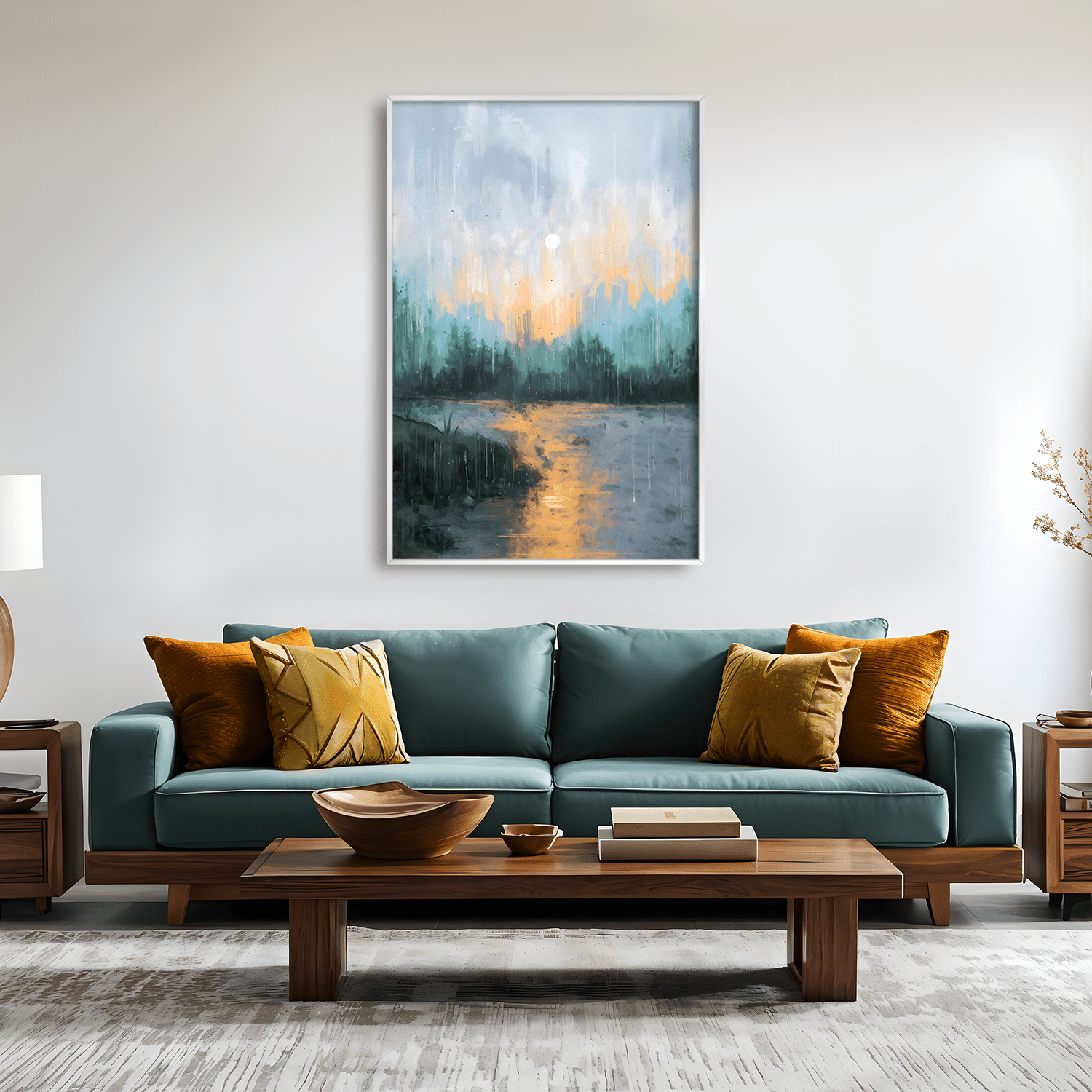 Rainlight Reflections Canvas Art Clock Canvas
