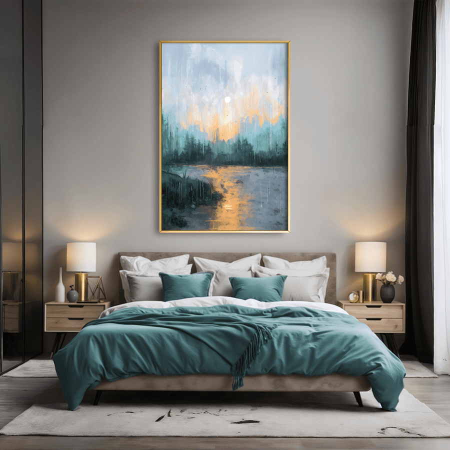 Rainlight Reflections Canvas Art Clock Canvas