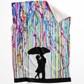 Rainy Paint Blanket Blanket 75 x 100cm Clock Canvas
