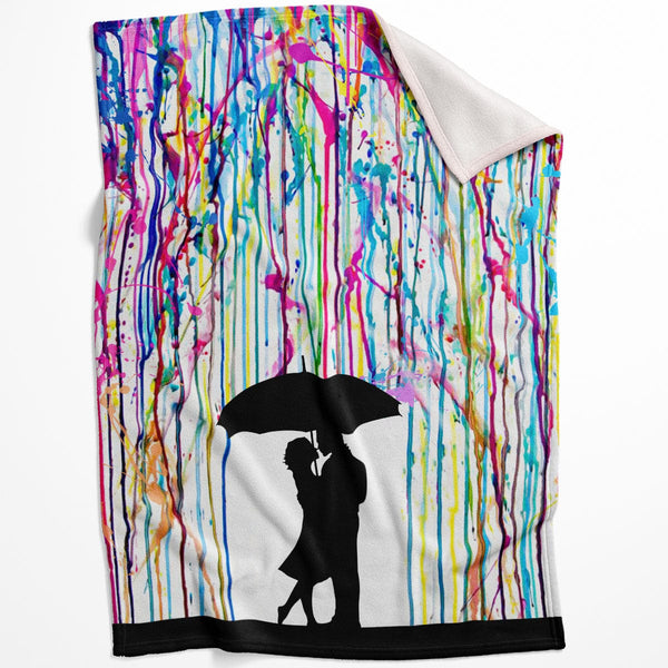 Rainy Paint Blanket Blanket 75 x 100cm Clock Canvas