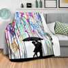 Rainy Paint Blanket Blanket Clock Canvas