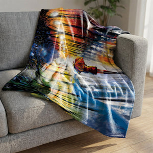 Rainy Stroll Blanket Blanket Clock Canvas