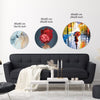 Rainy Stroll Canvas - Circle Art Clock Canvas