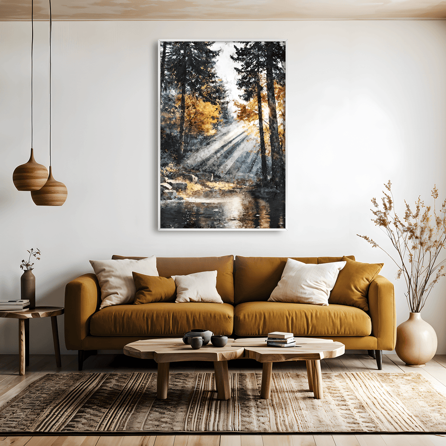 Rays of Quiet Glory Canvas Art Clock Canvas