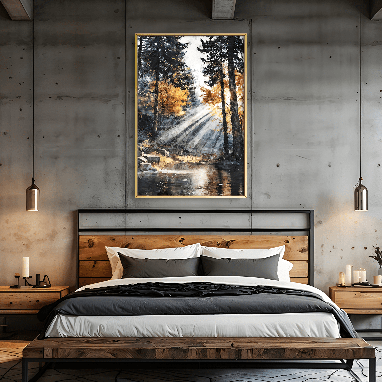 Rays of Quiet Glory Canvas Art Clock Canvas