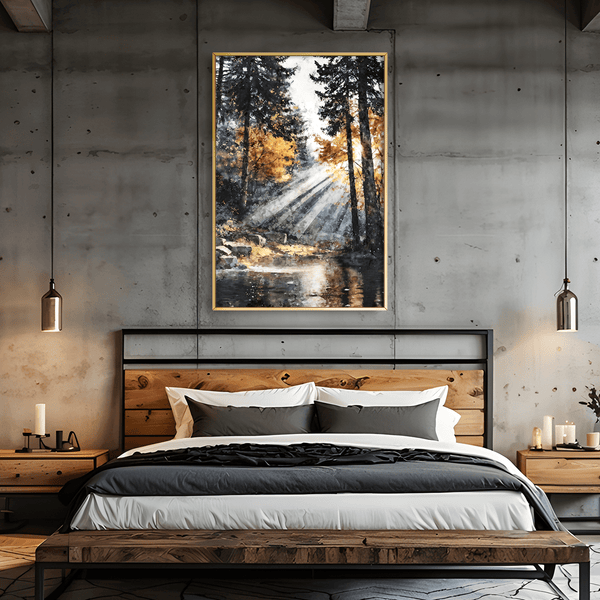 Rays of Quiet Glory Canvas Art Clock Canvas