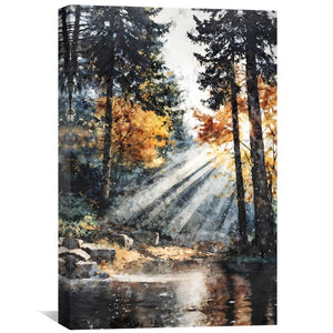 Rays of Quiet Glory Canvas Art Clock Canvas