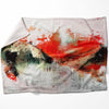 Red Curtain Blanket Blanket 75 x 100cm Clock Canvas