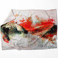 Red Curtain Blanket Blanket 75 x 100cm Clock Canvas