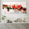 Red Curtain Canvas Art Clock Canvas