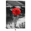 Red Japan Canvas Art Clock Canvas
