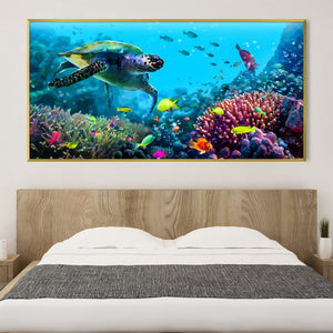 Reef Life Canvas Art Clock Canvas